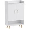 Shoe Cabinet, Shoe Rack with Doors and Shelves, for Hallway, Modern Shoe Cupboard, Shoe Storage, 60 X 30 X 92 Cm, White