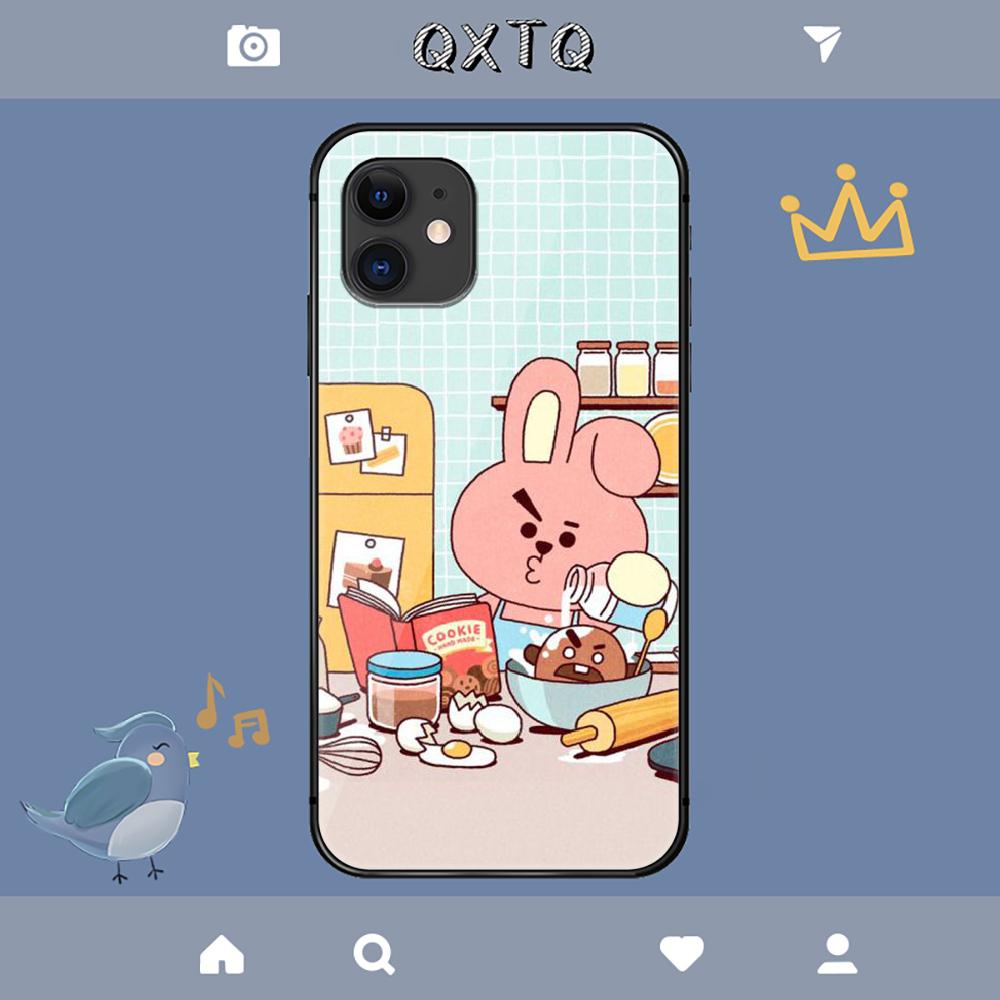 BT21 Niedliche Kpop Cartoon Hülle Für iPhone Samsung Galaxy Redmi Note S 17 16 15 14 13 20 24 25 54 Pro Max Ultra Fe Panzerglas Abdeckung