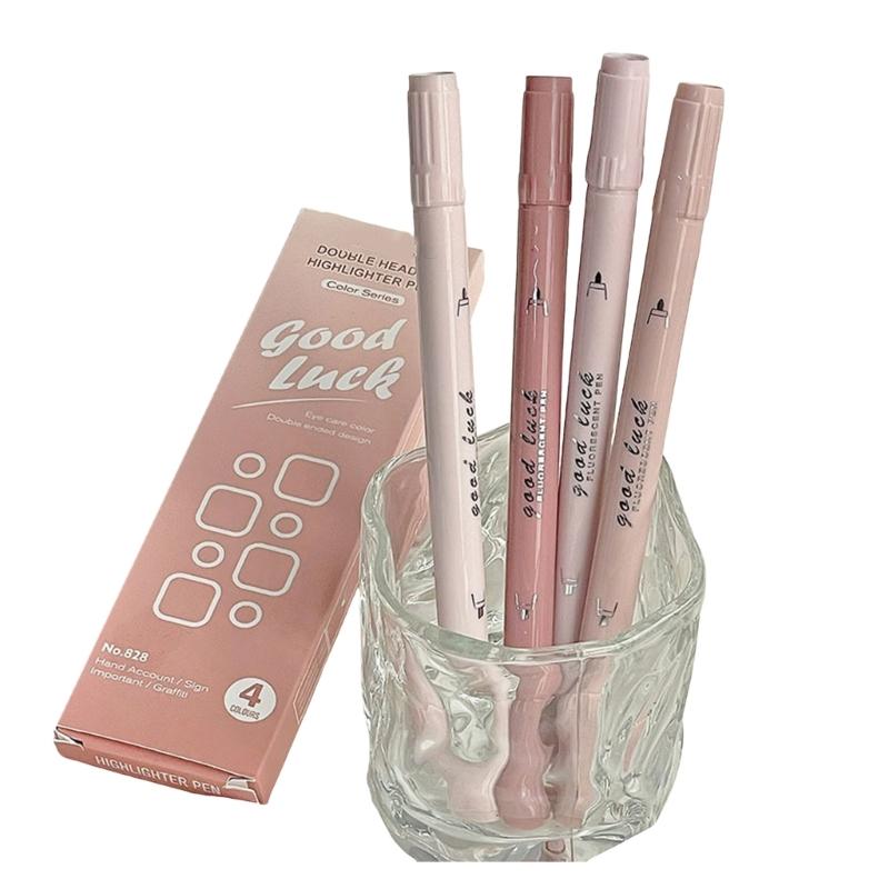 

4x Highlighter Pen Creative Painting Highlighter Bible Marker Pen Highlighter Markers Double Headed Highlighter