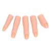 5 Pcs Silicone Nail Training Finger High Elasticity Bendable Joint Thickened Nail Practice Finger Model for Nail Salon