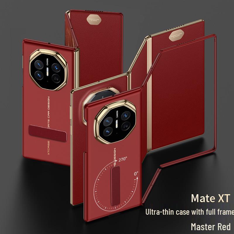 

Ультратонкий чехол-подставка с вращающимся кронштейном для Huawei Mate X3: Простой стиль, защитный трехстворчатый дизайн Huawei Mate X T