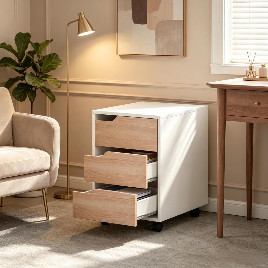 Versatile Sideboard Cabinet, Practical Rolling Cabinet, Mobile Filing Cabinet (only with Filing Cabinet)