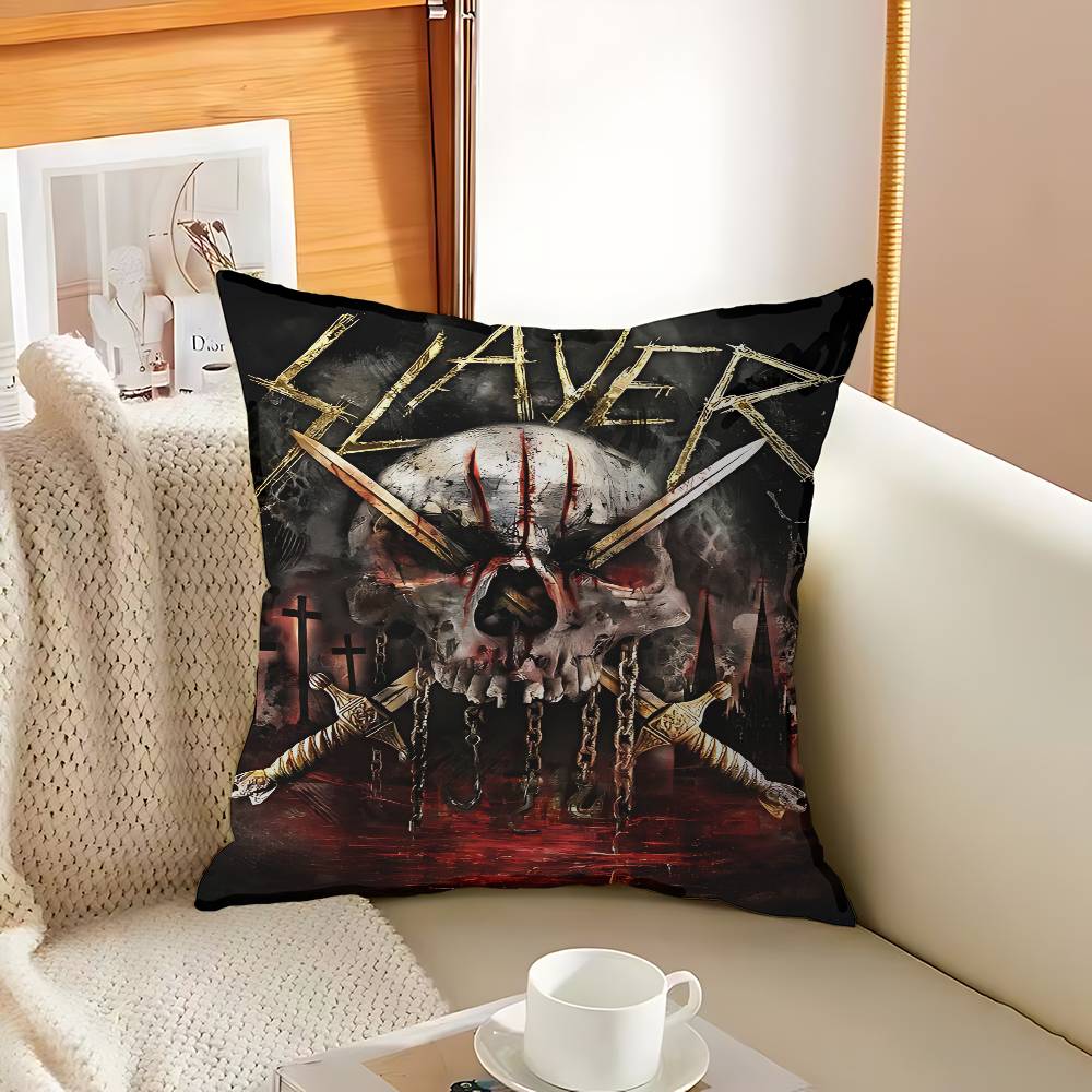 Slayer Heavy Metal Rock Band Pillow Gift Home Office Decoration Pillow Bedroom Sofa Car Cushion CoverPillow Case