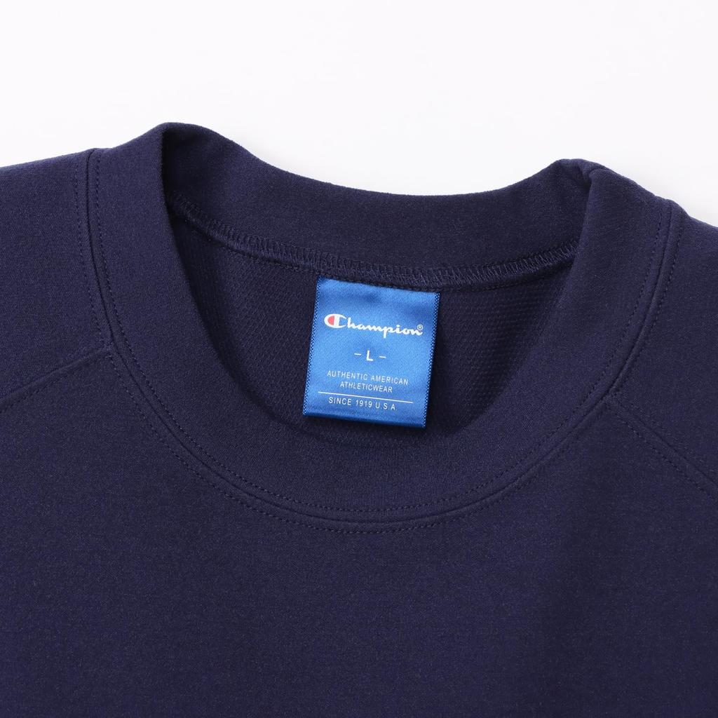 Champion Basketball Long Round Script Logo Women's T-Shirt, Navy, CW-AB429, Sleeve, Neck, Quick-Drying, Stretch, Antibacterial, Odor-Resistant, Warm,