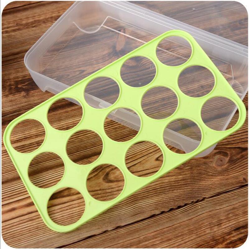 15-Grid Portable Egg Storage Box for Refrigerator and Picnics