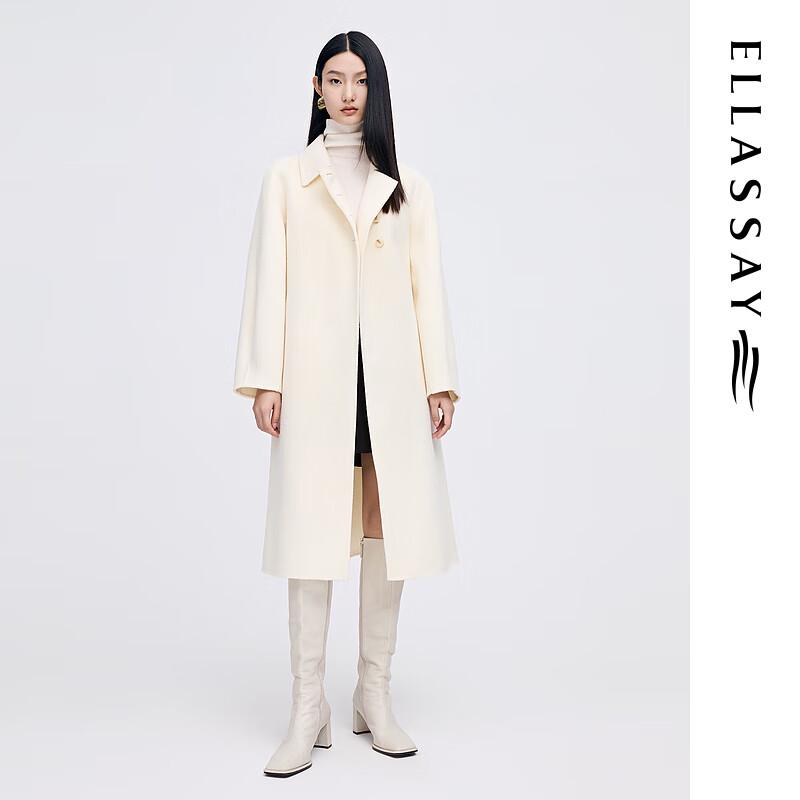 ELLASSAY Women's Elegant Double-faced Wool Coat