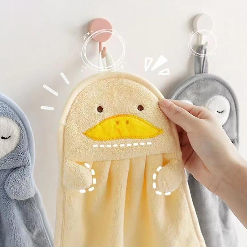 Super Absorbent Cute Duck Hand Towel Household Microfiber Kitchen Towel High-Efficiency Tableware Cleaning Towel Kitchen Tools