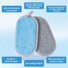Dual-Sided Multi-Purpose Scrub Sponges, Non-Scratch Dishwashing Sponges for Kitchen, Reusable Microfiber Sponge for Efficiently Cleaning Dishes, High