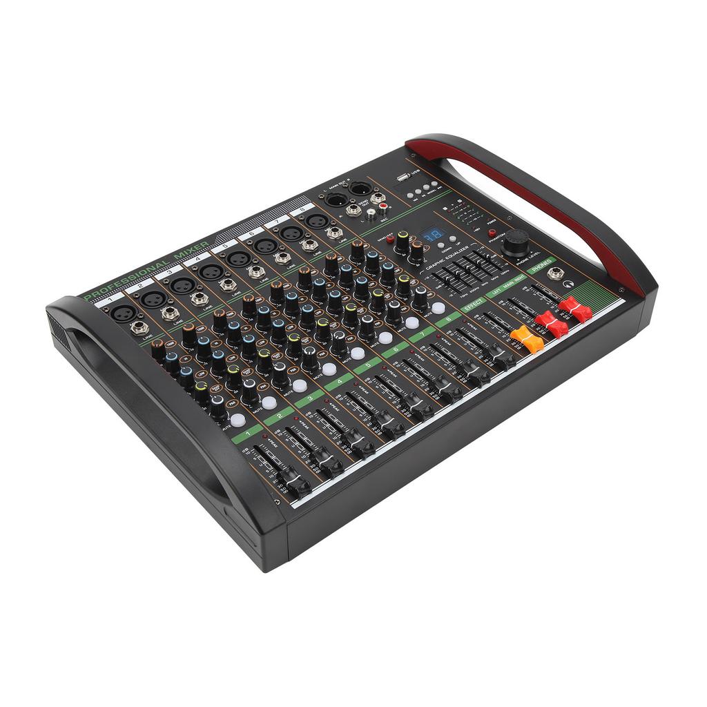 Digital Sound Mixer 8 Channel Bluetooth Transmission USB Sound Board Console for Studio Stage Live Streaming