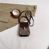 Retro Color Block Faux Leather Phone Bag for Women, Chic Small Square Shoulder Crossbody Purse, Vintage Style Handbag
