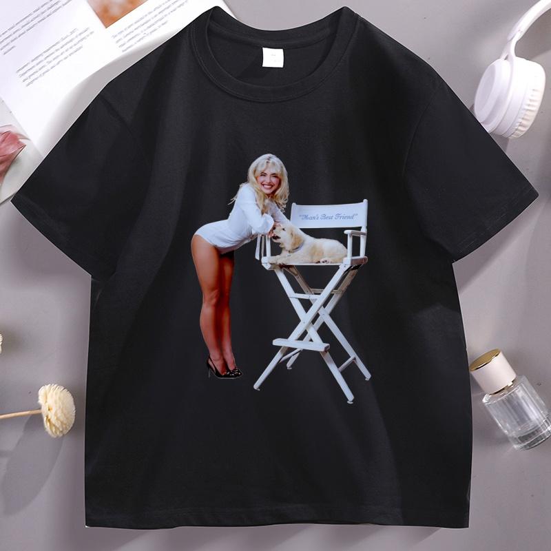 Sabrina Carpenter Man's Friend Graphic T Shirts Man Woman Short Sleeve Round Neck T-shirt Stree