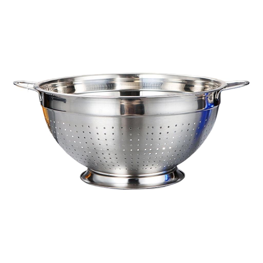 Stainless Steel Kitchen Colander Large Capacity Multi Purpose Strainer Bowl for Washing Fruits Vegetables Pasta Rice Salad