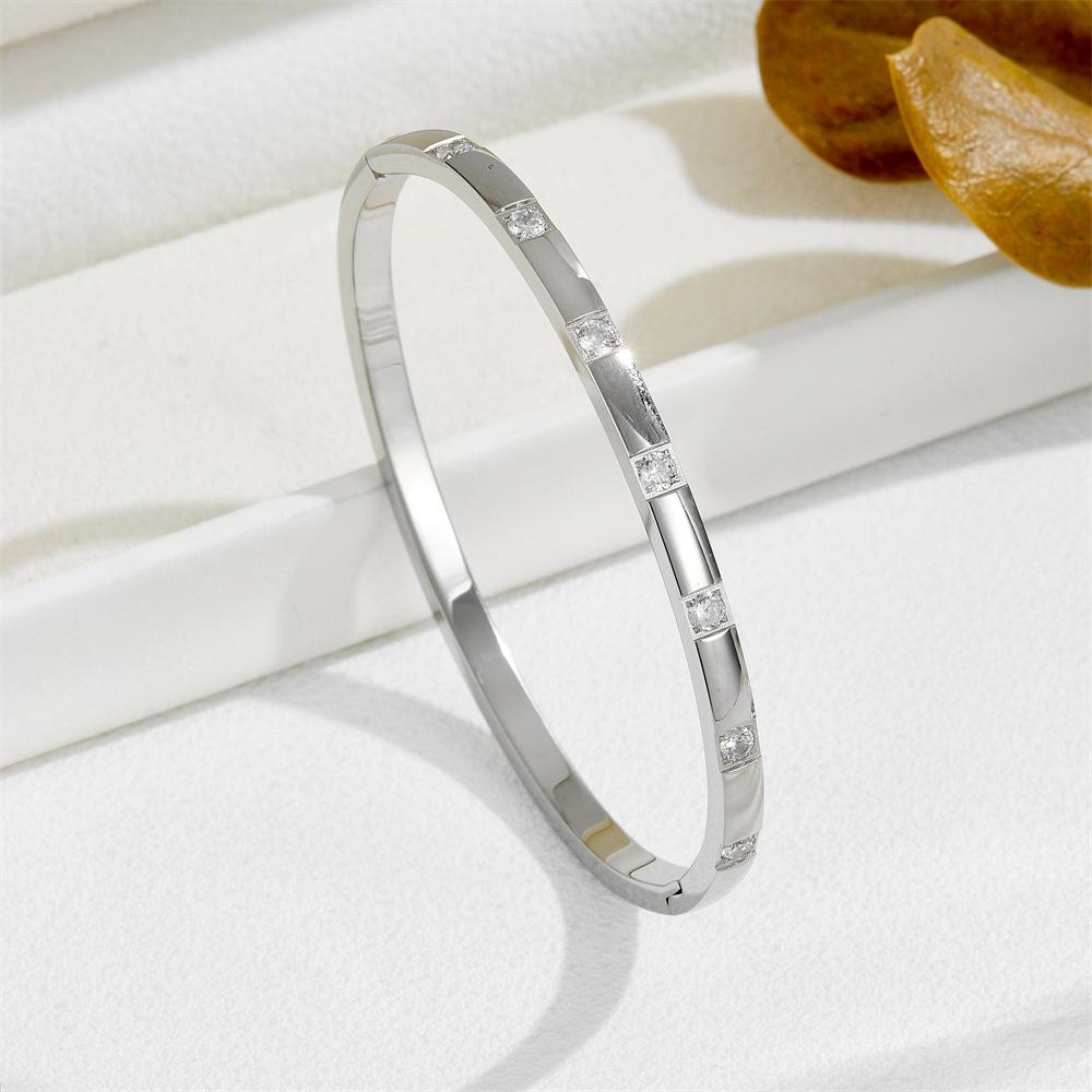 2026 Personalized Diamond-encrusted Diamond Bracelet, Simple European and American Ins Style High-end Niche Fashion Jewelry