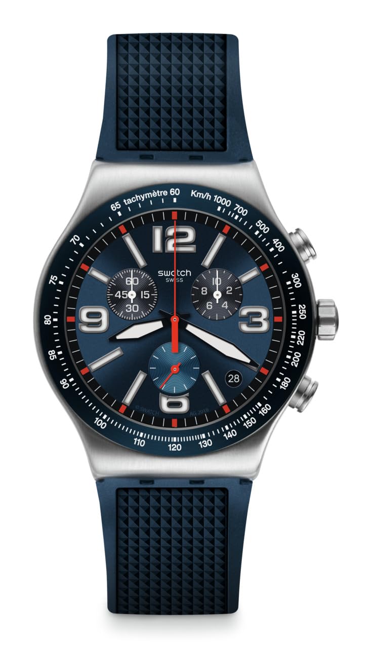 

Смотреть Новые часы Irony Chrono BLUE GRID YVS454 Blue [Swatch] Мужские