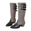 Outer size large size pointed thick heel trousers boots women's 0000 autumn new models belt buckle but knee boots knight women's boots
