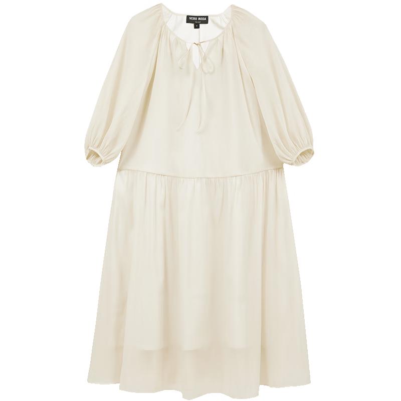 

VEROMODA 2025 Summer V-Neck Pleated Sleeve A-Line Dress S