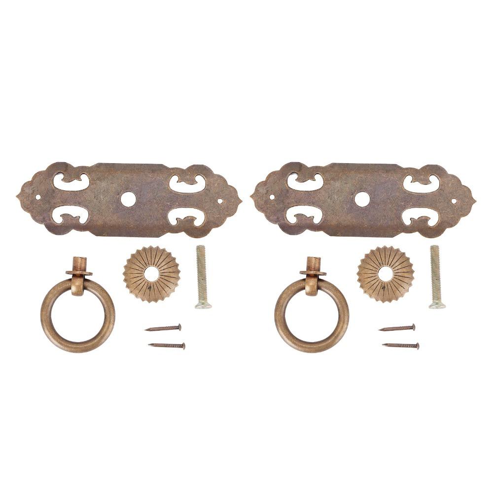 2pcs Durable Cabinet Door Handle With Screws Antique Pull Handle Drawer Pull Handle Wardrobes
