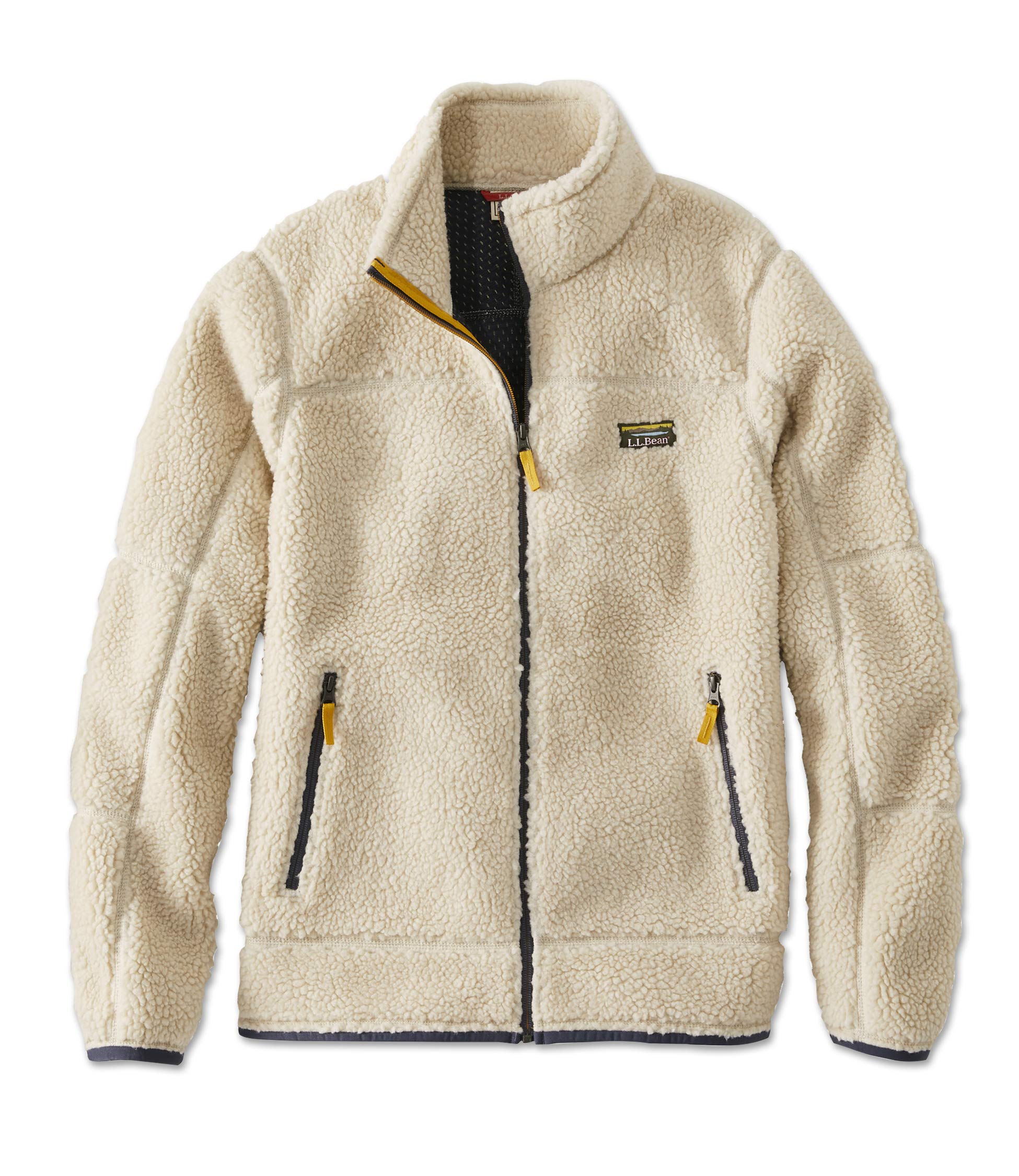 

LL Bean Mountain Pile Fleece US Fit Size 1000046196 Men s Jacket, Regular, S, Natural,