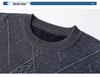 2025 Men's Winter Sweater: Mid-Aged Plush Knit, Thickened, Round Neck, Dad Style, Casual, Warm