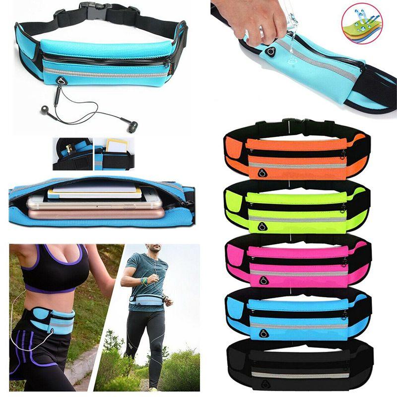 Waterproof Running Belt Bum Waist Pouch Fanny Pack Camping Sport Hiking Bags Zip