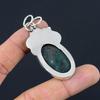 925 Silver Oval Bloodstone Gemstone Engagement Wedding Elegant Pendant Jewelry
