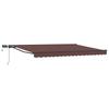 Manual Awning Frame with LEDs Brown and Anthracite 4 X 2 M