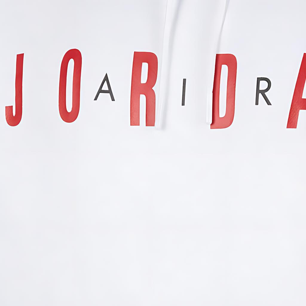 Jordan Alphabet Logo Pullover Hoodie Men Tops White DC9091-100