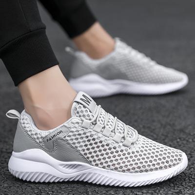 Summer Men's Mesh Hollow Sneakers Breathable Lightweight Running Shoes Sweat and Shock Absorbing