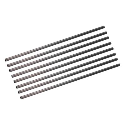 Uxcell Zestaw 8 rurek z włókna węglowego, 3 x 5 x 200 mm, Pultrudowane rurki z włókna węglowego do samolotów RC, skrzydeł latawców i ram quadcopterów