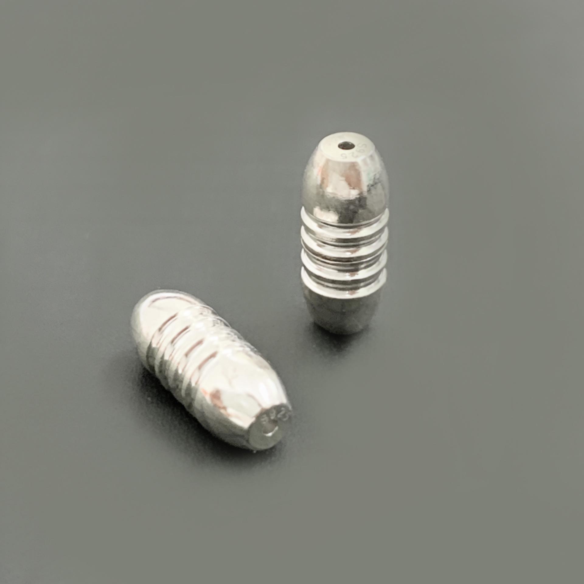 Versatile S925 Sterling Silver Screw Clasp Connector for DIY Jewelry 5x12 mm