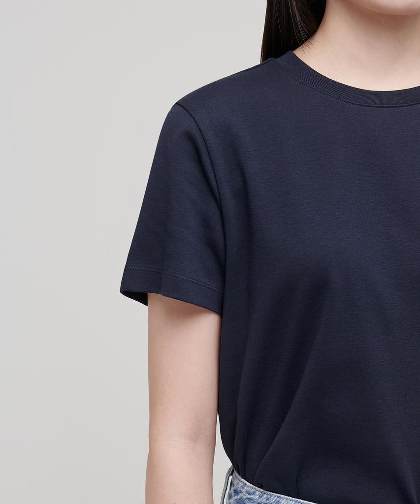 MUSINSA STANDARD WOMAN Women'S Basic Crew Neck T-Shirt [Dark Navy]