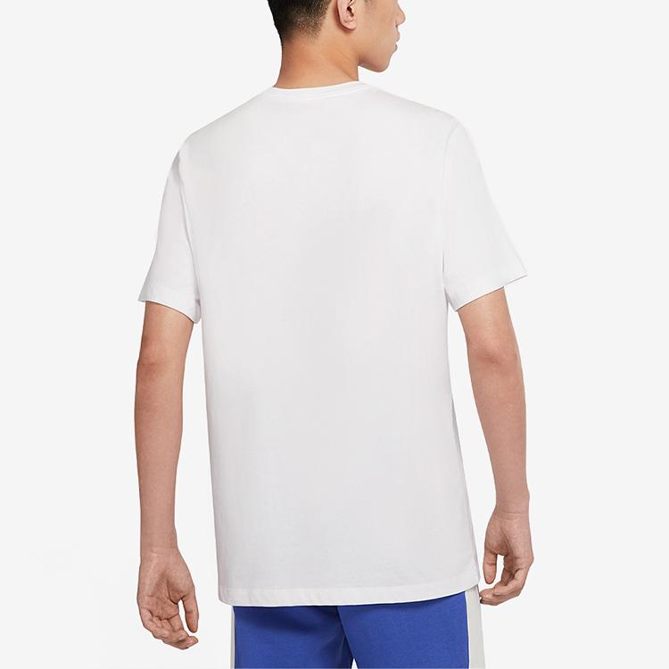 Nike Logo Print Crew Neck Pullover T-shirt Men Tops White CW0431-100