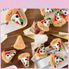 Charming Plush Pizza Toy Keychain Cute Cheese Accessory Perfect Gifts For