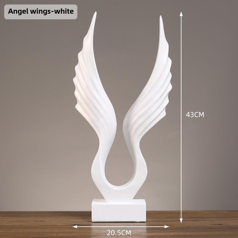 

Декор Ангельские крылья из смолы Минималистичные украшения для домашнего бара Креативное украшение для прихожей Подарок на новоселье Летающий орел 43x20cm белый