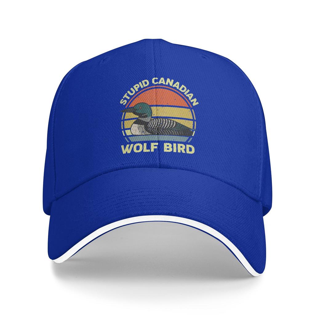 Stupid Canadian Wolf Bird Funny Loon Humor Casual Baseball Cap Summer Trucker Hat Running Hippie Snapback Cap Men Baseball Caps