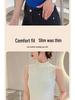 Women's Sleeveless Semi-High Neck Slim Cotton Vest - Solid Color Summer Top