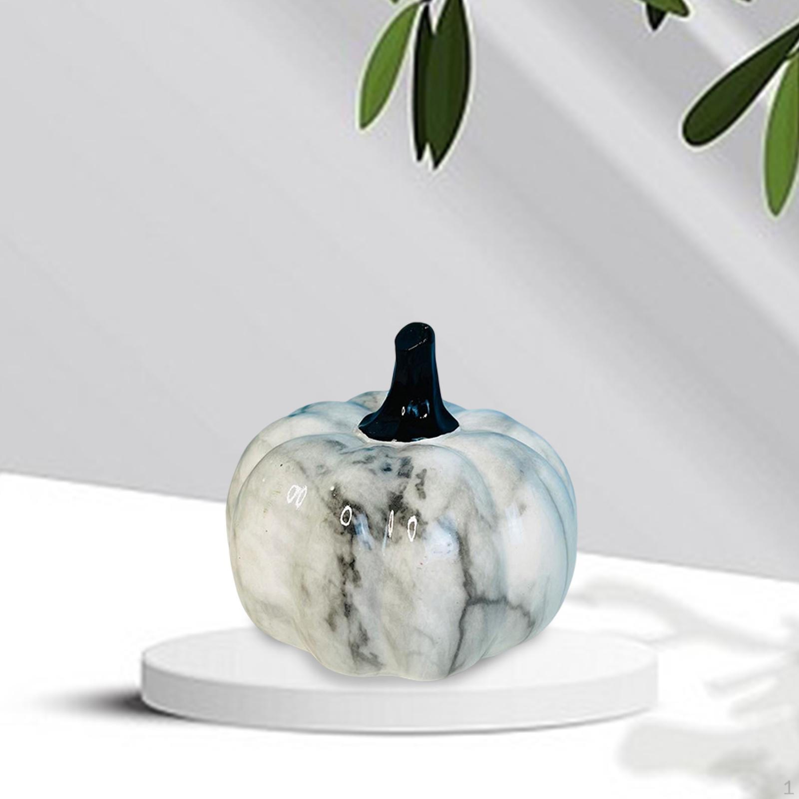 Colorful Pumpkin Art Sculpture for Elegant Home Decor White