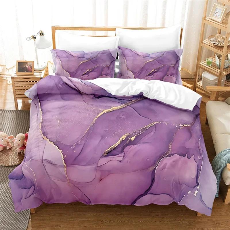 Modern Marble Duvet Cover King Queen Twin Size For Girls Teens Geometric Pattern Comforter Cover Microfiber Abstract Bedding Set