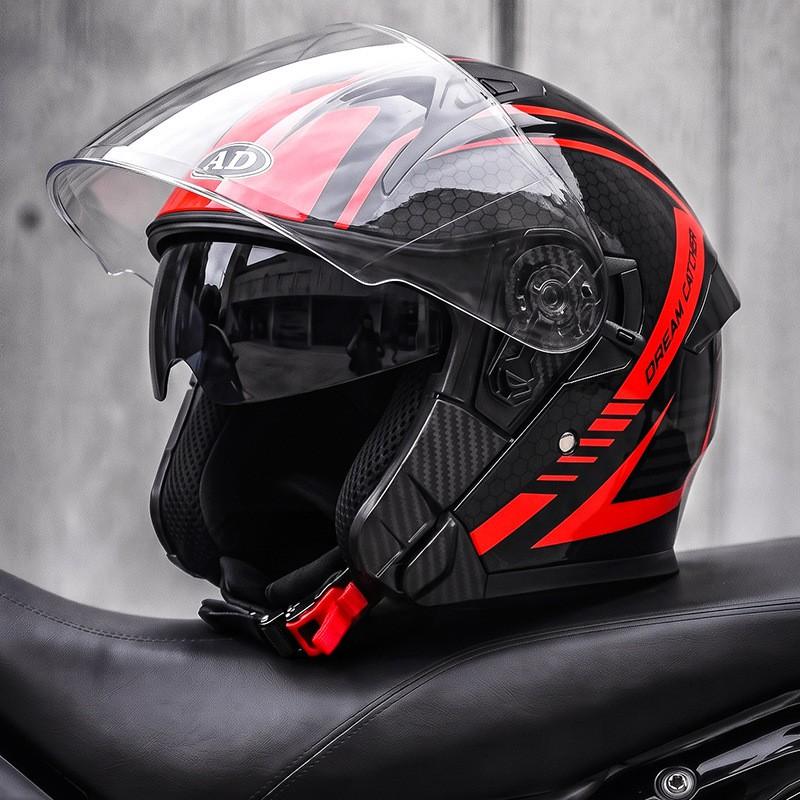 AD 3/4 Motorcycle Helmet Men Women 3C Certified Universal Season Half Electric Scooter