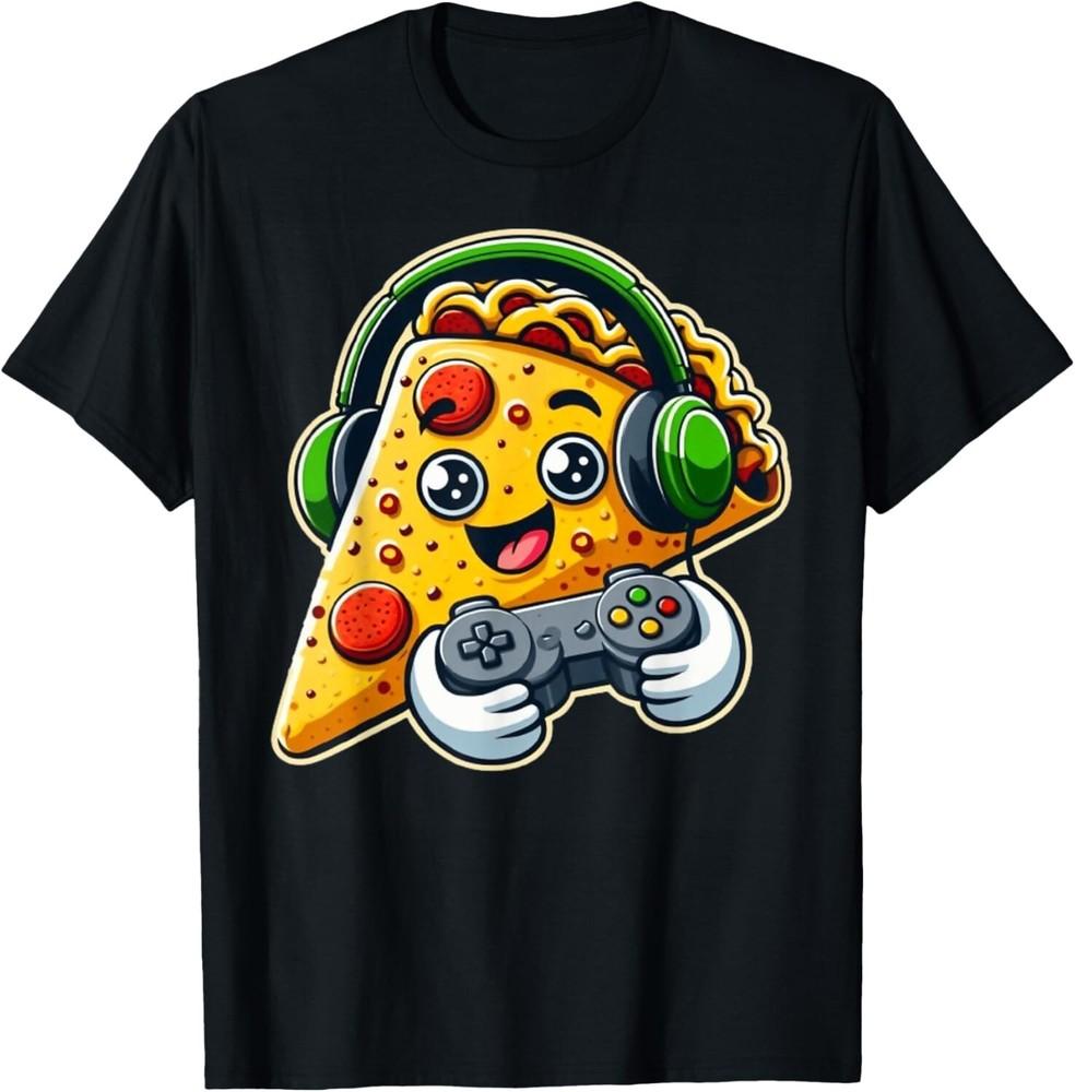 

Gamer Taco Pizza Video Gaming Funny Food Humor Men Boys Gift Unisex T-Shirt S