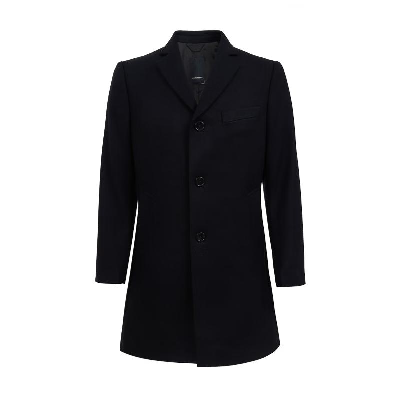 J.Lindeberg Men's Wool Blend Mid-Length Coat