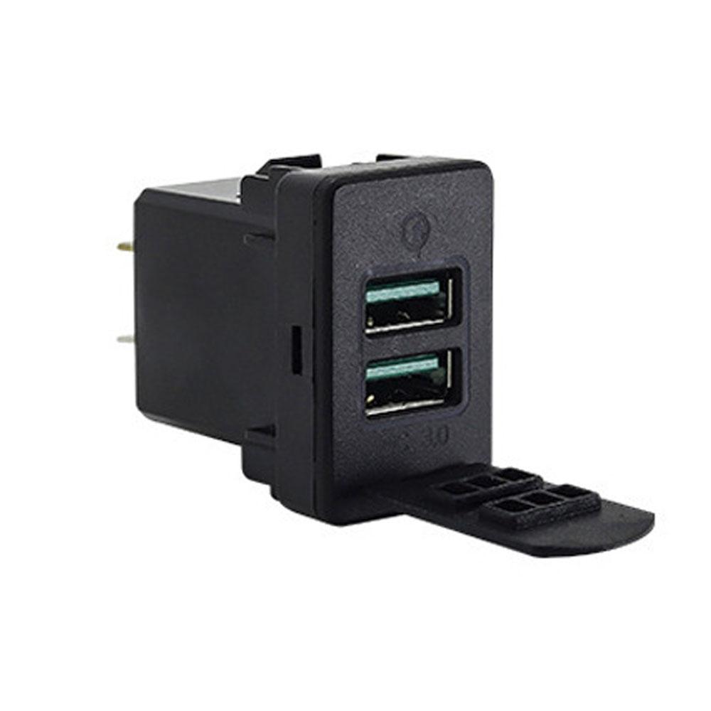 Car QC3.0 Dual USB Phone Charging Socket For Mitsubishi Pajero Eclipse Cross 2016 for ASX Outlander 3 2014-2019