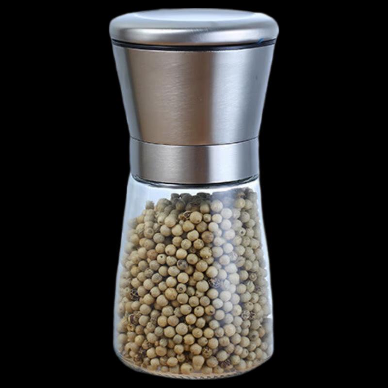 Zhishi Manual Glass Pepper and Salt Grinder Set