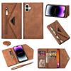 N.BEKUS For iPhone 17 Cases Skin-Touch Leather Wallet Phone Cover with Straps