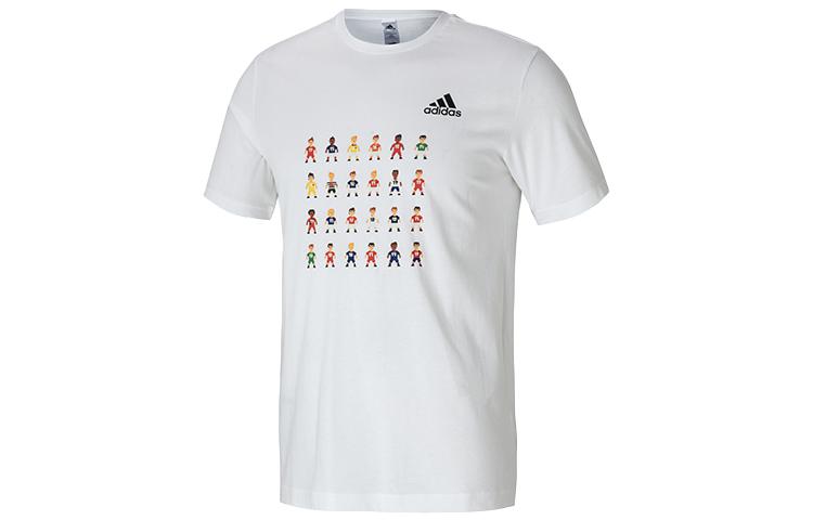 

Adidas T Shirts Men s White Crew Neck Moderate Straight Fit GL2001 M