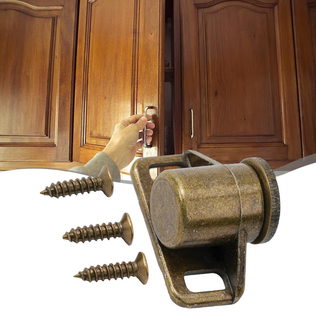 Cabinet Catches Circular Door Latch Magnetic Furniture Door Stopper Magnetic Furniture Door Stopper Zinc Alloy Hardware
