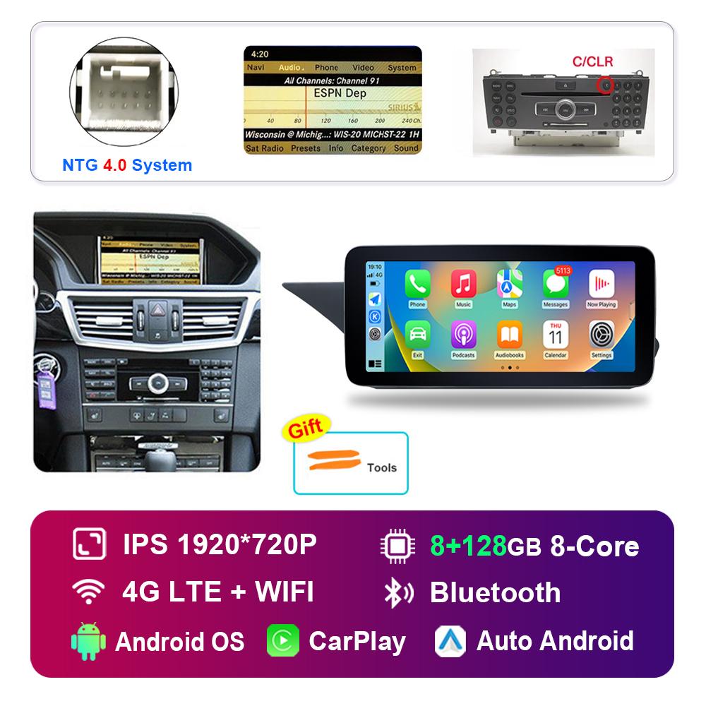 10.25 Inch for Mercedes Benz E Class W212 2009 - 2015 NTG 4.0 4.5 System Android Car Radio Multimedia Player GPS HD Touch Screen