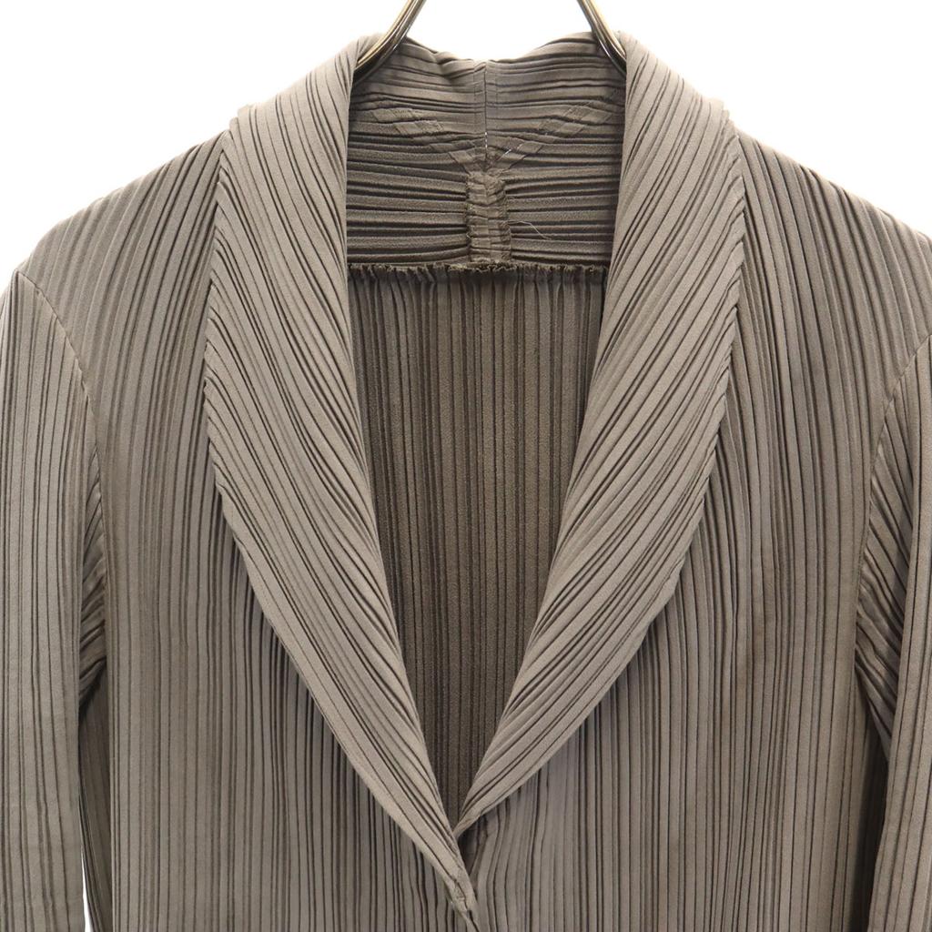 ISSEY MIYAKE 90s Old Made in Japan Pleated tailored jacket 3 beige Women Used