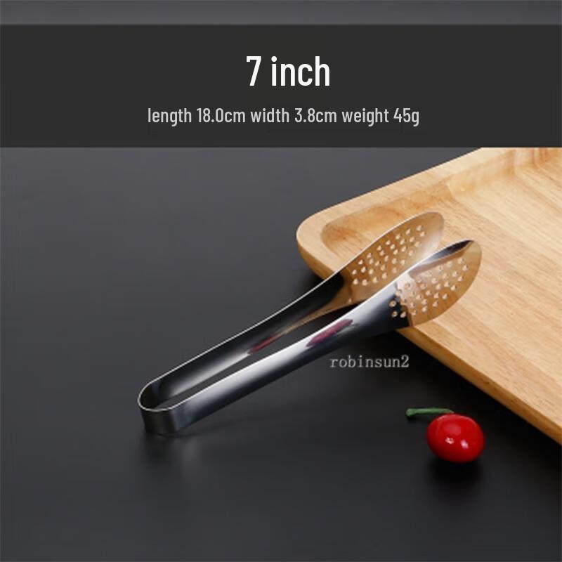 

HANDUNYOU 7-inch Stainless Steel Food Tongs, 10-Pack