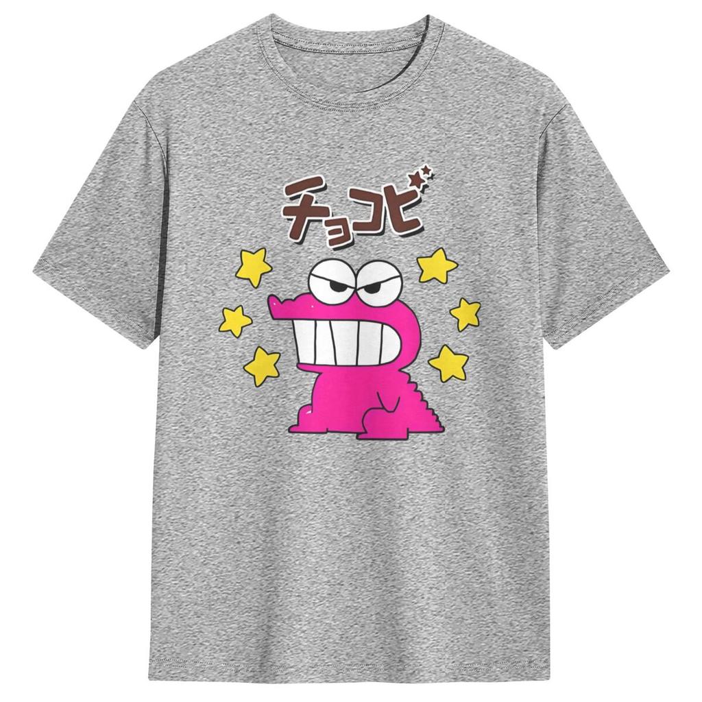 Crayon Shin Chan Crocodile Dinosaur Chocolate Cookies T Shirt Summer Y2K T Shirts Cotton Tshirt For Men's Short Sleeves Clothes
